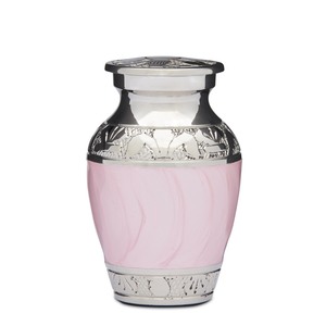 Pink Enamel & Nickel Keepsake