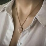 Fingerprint Jewellery Oval … Single Print || 9ct Gold