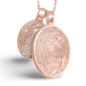 Fingerprint Jewellery Oval … Single Print || 9ct Gold