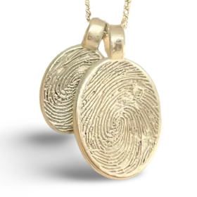 Fingerprint Jewellery Oval … Single Print || 9ct Gold