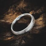 Fingerprint Ring – One Fingerprint on Outside of band || Sterling Silver