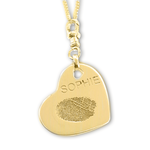 Double-Sided Fingerprint Heart || 9ct Gold